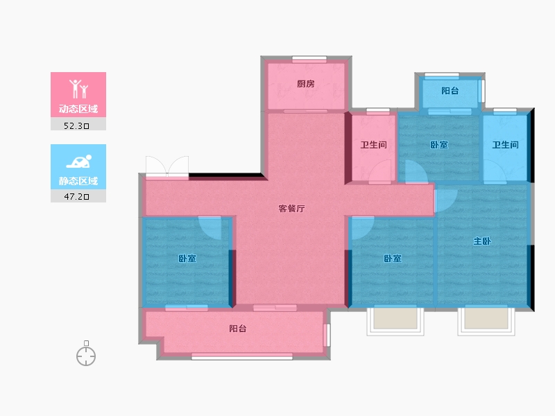 福建省-三明市-盛世鑫城-96.00-户型库-动静分区