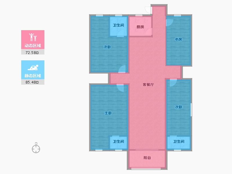 广东省-深圳市-碧湖花园(龙岗)-143.21-户型库-动静分区