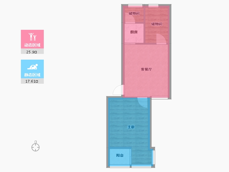 福建省-厦门市-屿后南里-43.00-户型库-动静分区