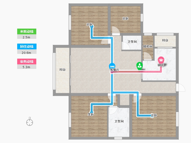 广东省-深圳市-碧湖花园(龙岗)-121.74-户型库-动静线