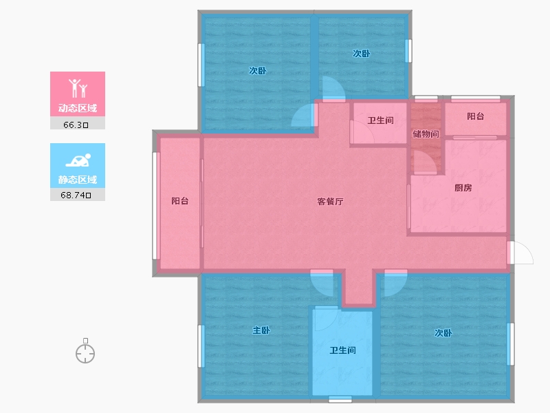 广东省-深圳市-碧湖花园(龙岗)-121.74-户型库-动静分区