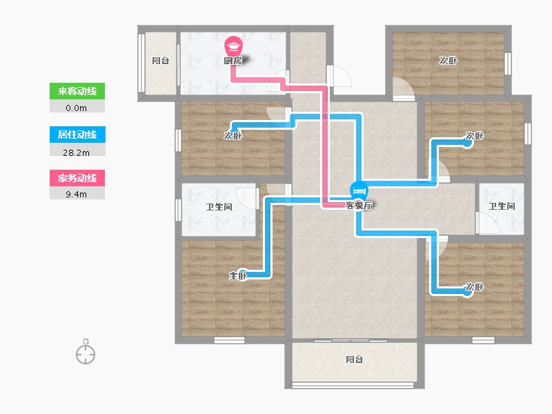 广东省-深圳市-碧湖花园(龙岗)-125.46-户型库-动静线