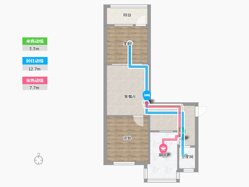 河北省-邯郸市-酒务楼社区-72.00-户型库-动静线