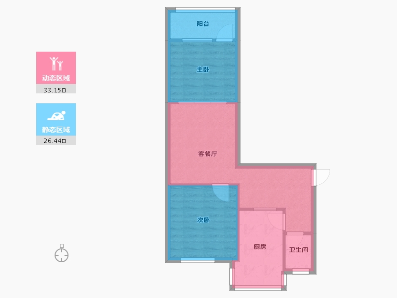 河北省-邯郸市-酒务楼社区-72.00-户型库-动静分区