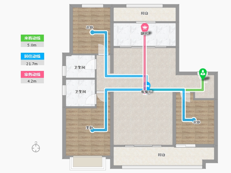 河北省-邯郸市-智慧城-104.00-户型库-动静线