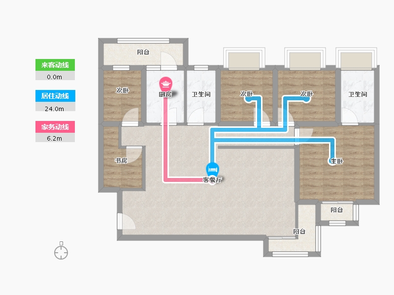 黑龙江省-鹤岗市-麒麟花园-97.14-户型库-动静线