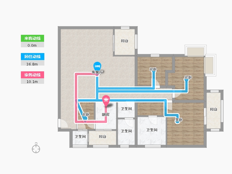 黑龙江省-鹤岗市-锦绣花园(南山)-114.71-户型库-动静线