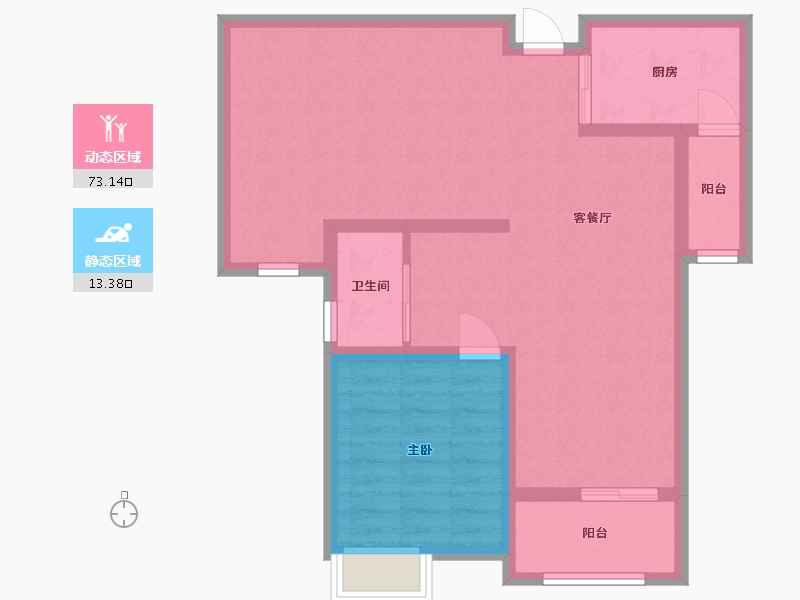 河南省-南阳市-万家园唐河外滩-80.00-户型库-动静分区