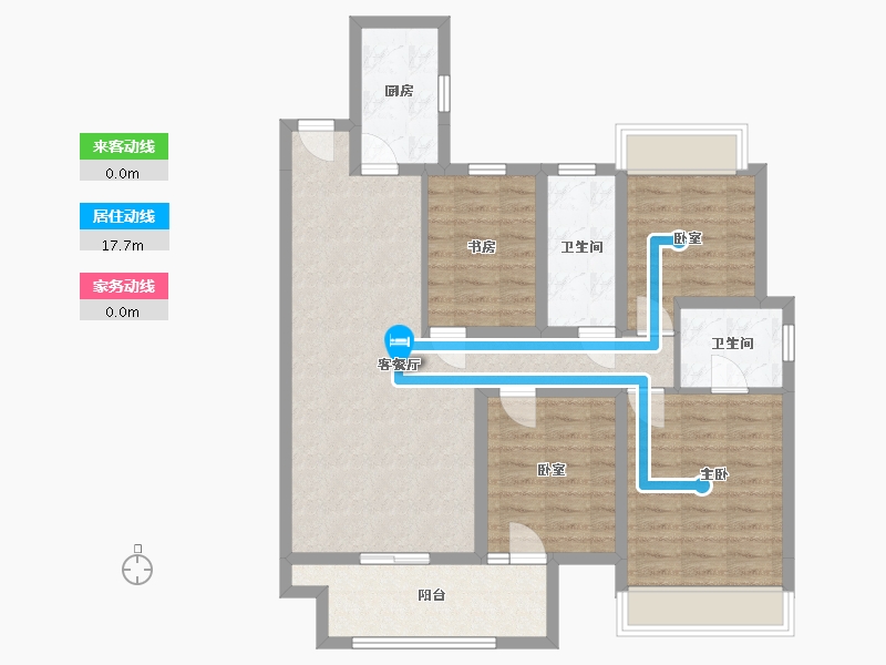 江苏省-徐州市-熙岸华府滨水国风府邸名门购房首选-110.00-户型库-动静线