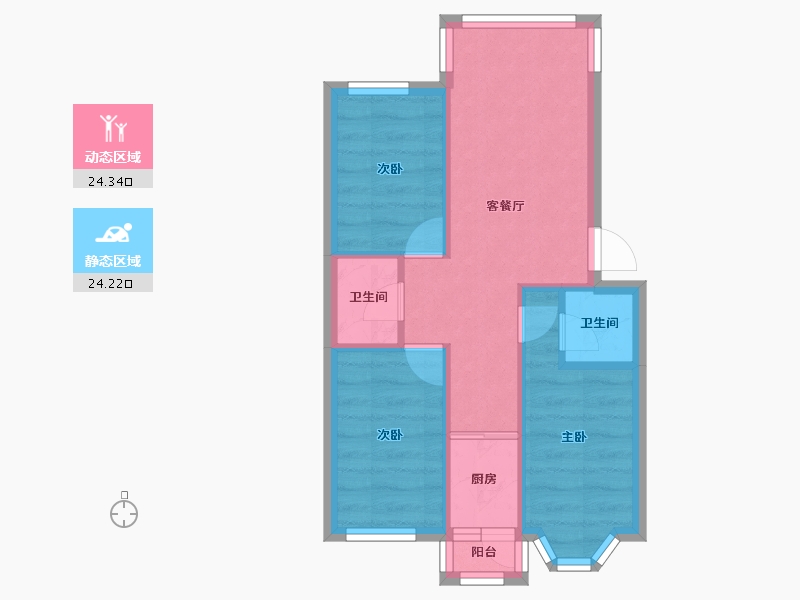 黑龙江省-哈尔滨市-哈工大香坊小区-130.00-户型库-动静分区