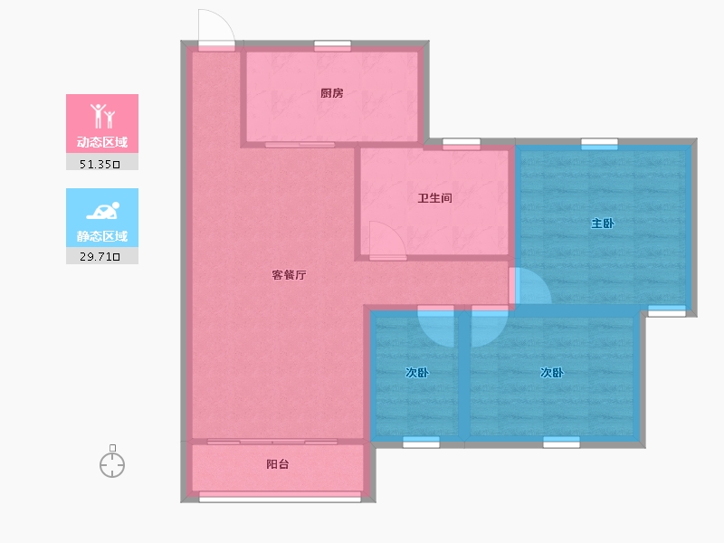 广东省-深圳市-翠枫豪园-72.38-户型库-动静分区