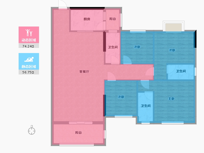 广东省-汕尾市-领航花园-122.18-户型库-动静分区