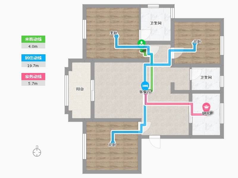 江苏省-苏州市-南门世家-99.00-户型库-动静线