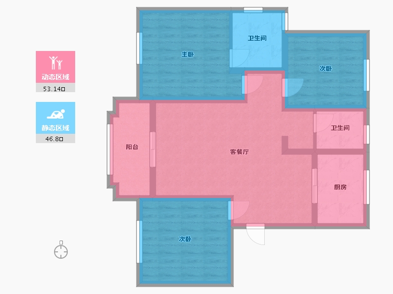 江苏省-苏州市-南门世家-99.00-户型库-动静分区