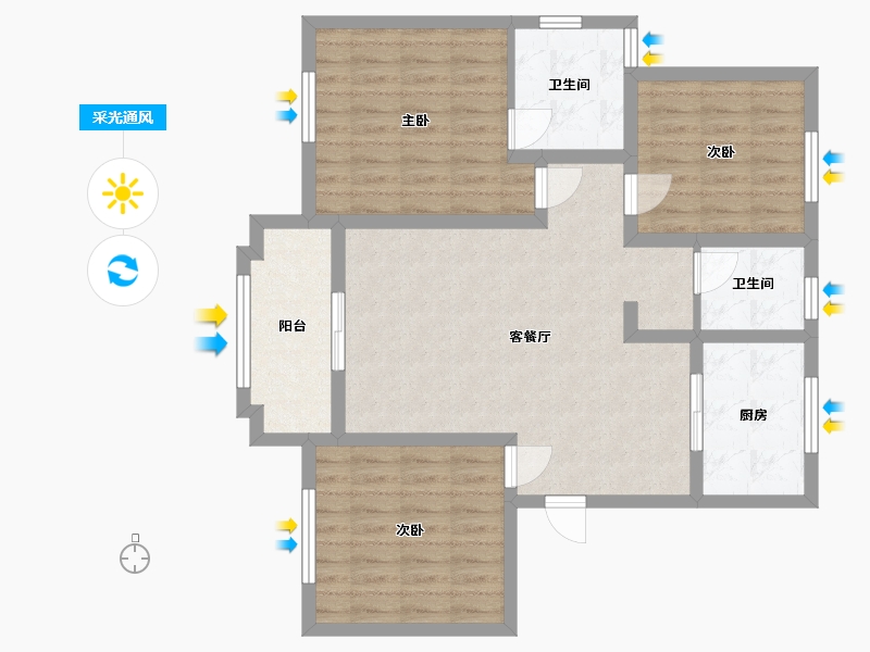 江苏省-苏州市-南门世家-99.00-户型库-采光通风