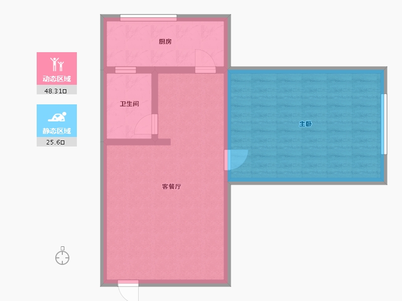 四川省-成都市-银沙正街70号-66.50-户型库-动静分区