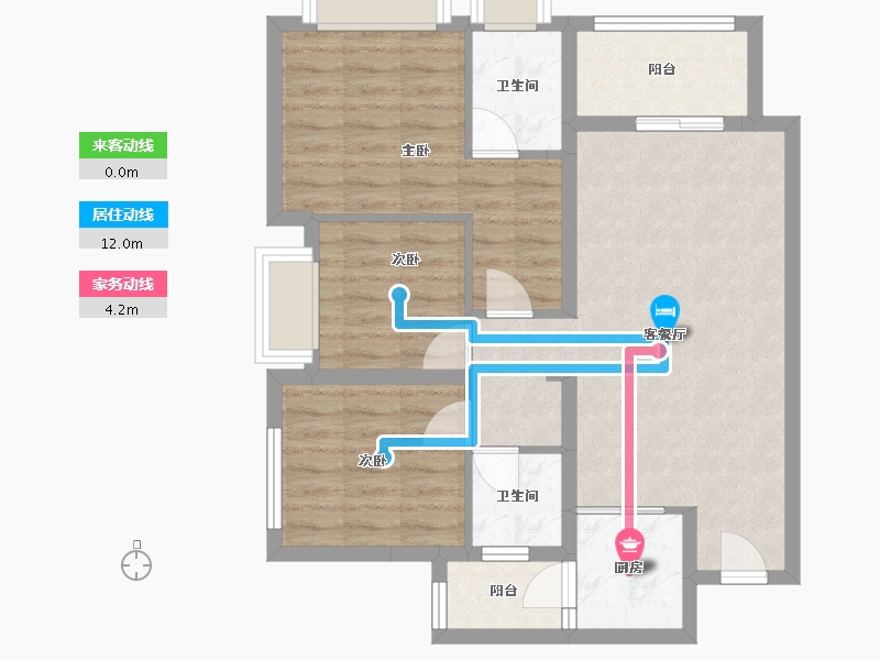 贵州省-铜仁市-桐达山居-80.42-户型库-动静线