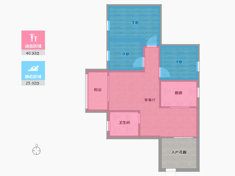 广东省-深圳市-翠枫豪园-64.67-户型库-动静分区