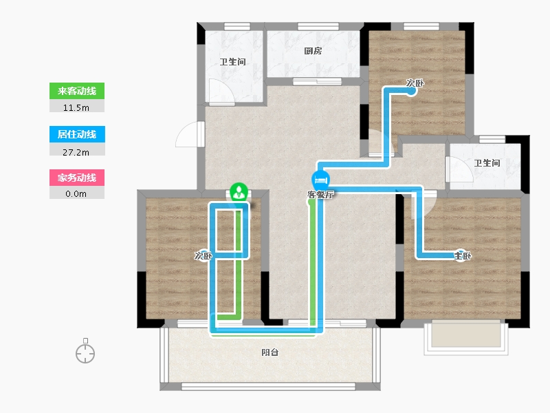 安徽省-宿州市-泗县清华玺园-91.00-户型库-动静线