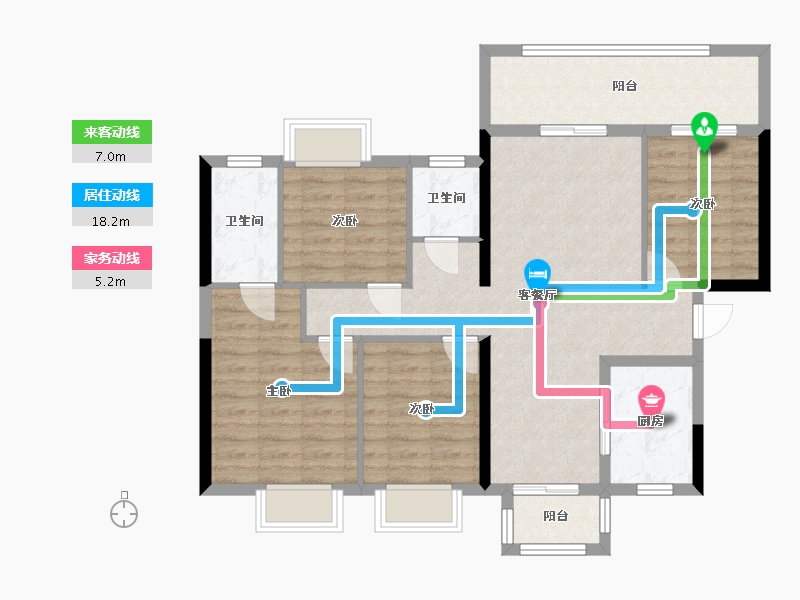 广西壮族自治区-南宁市-保利领秀前城-98.00-户型库-动静线