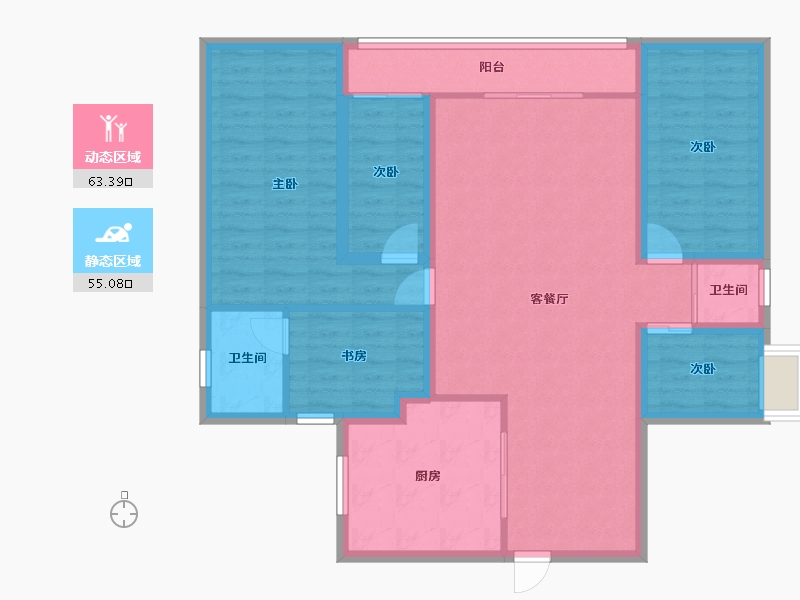 广东省-深圳市-翠枫豪园-106.18-户型库-动静分区