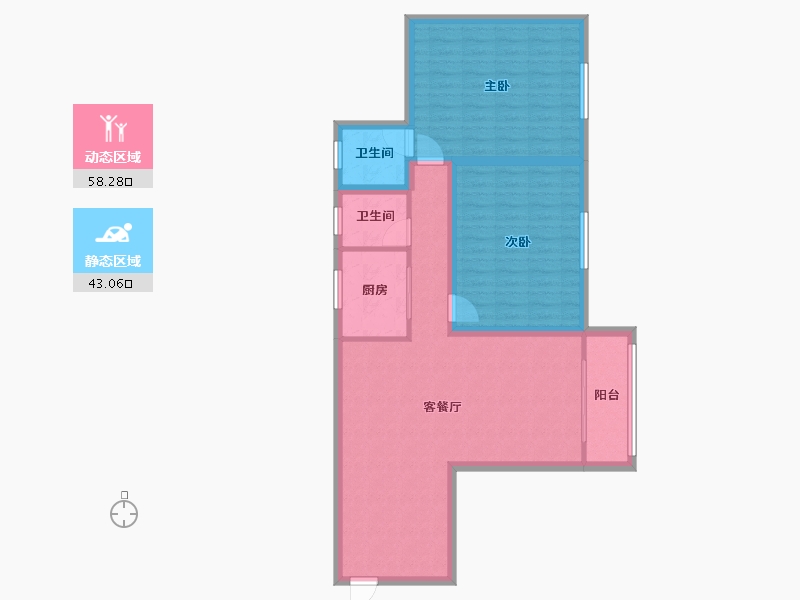 广东省-深圳市-翠枫豪园-91.36-户型库-动静分区