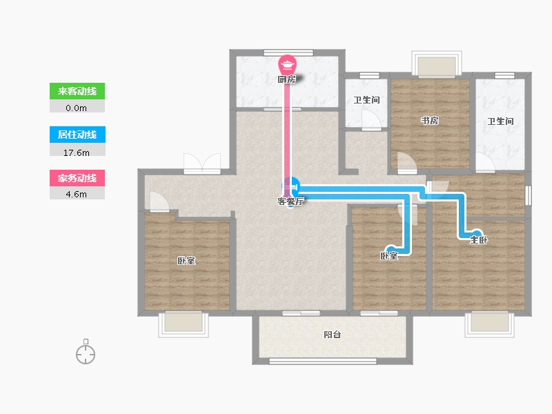 江苏省-徐州市-龙玺湾-134.00-户型库-动静线