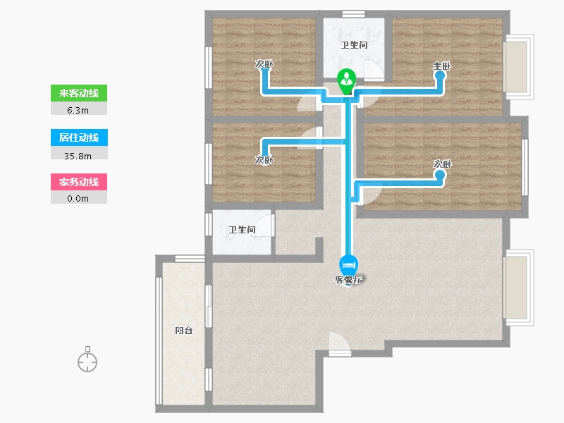 河南省-安阳市-华富世家-126.00-户型库-动静线