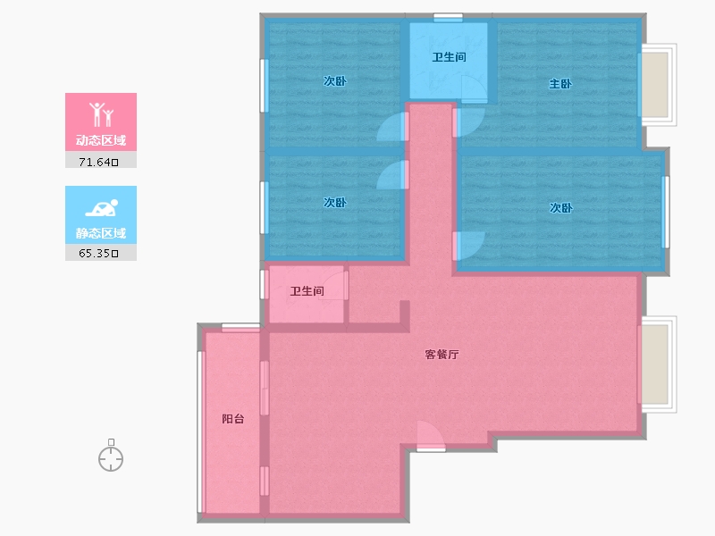 河南省-安阳市-华富世家-126.00-户型库-动静分区