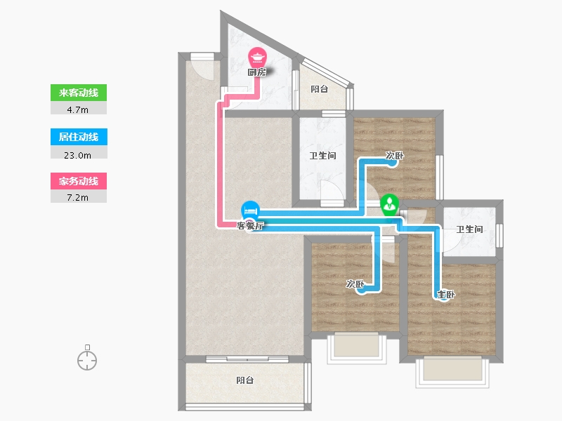 贵州省-遵义市-美域中央三期-95.00-户型库-动静线