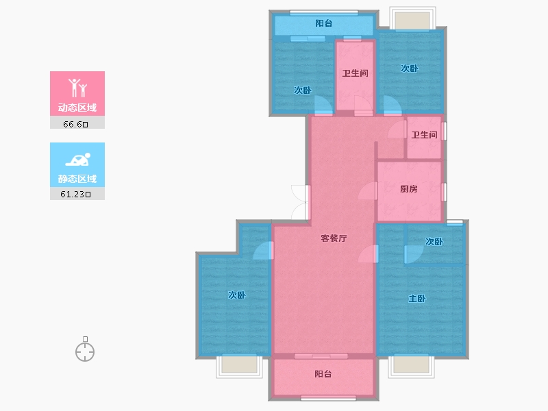 云南省-昆明市-景睿小区-128.00-户型库-动静分区