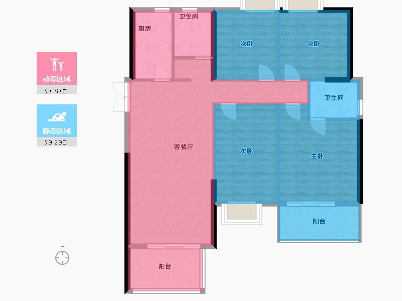 福建省-宁德市-武夷天悦儒郡-103.00-户型库-动静分区