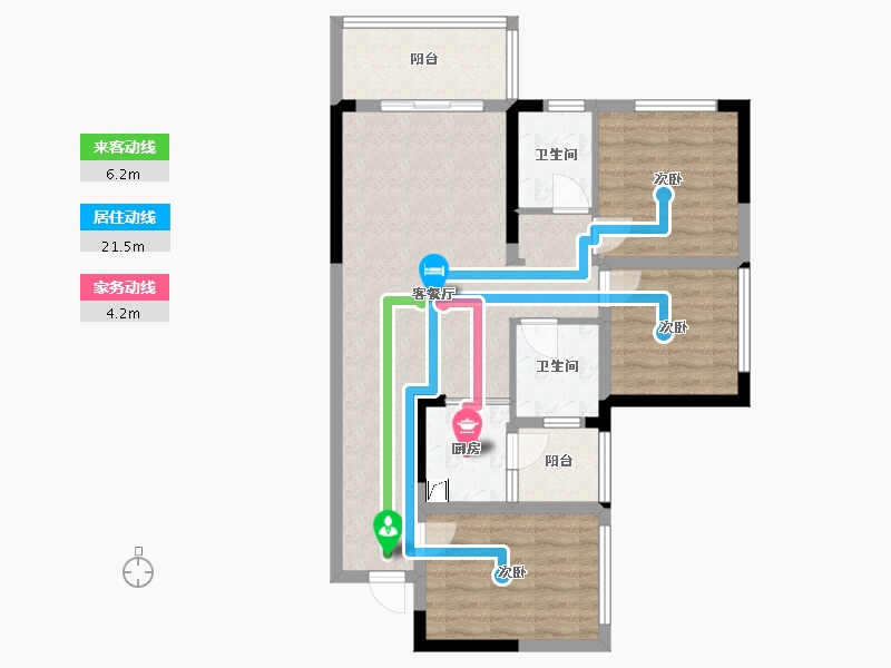 四川省-南充市-满投御江云邸-87.00-户型库-动静线