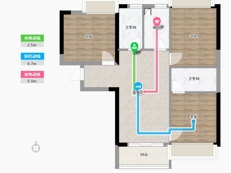 广东省-深圳市-珑城原点-74.00-户型库-动静线