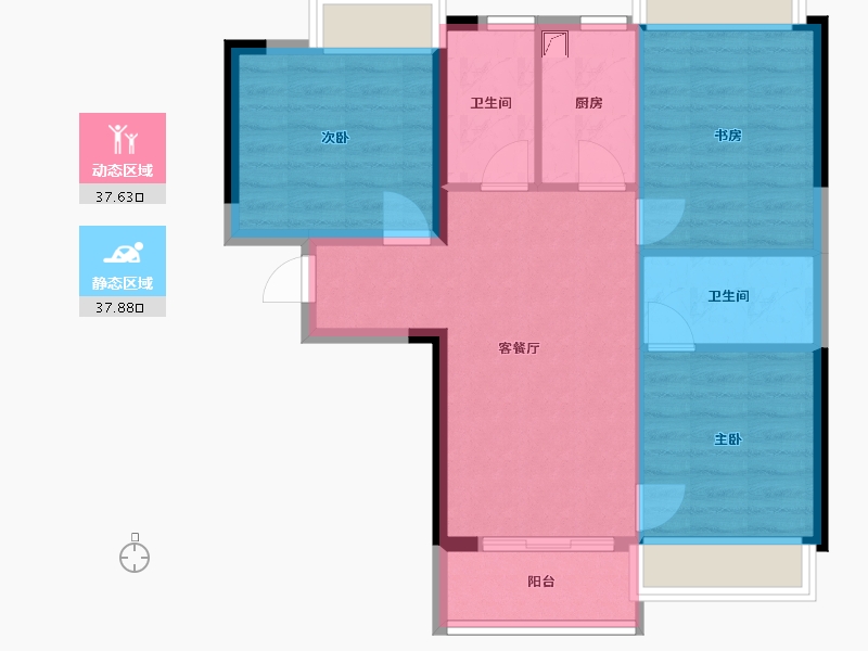 广东省-深圳市-珑城原点-74.00-户型库-动静分区