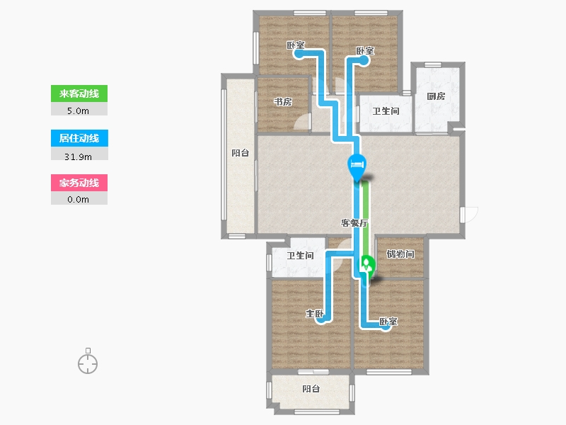 浙江省-温州市-江湾锦苑-155.00-户型库-动静线