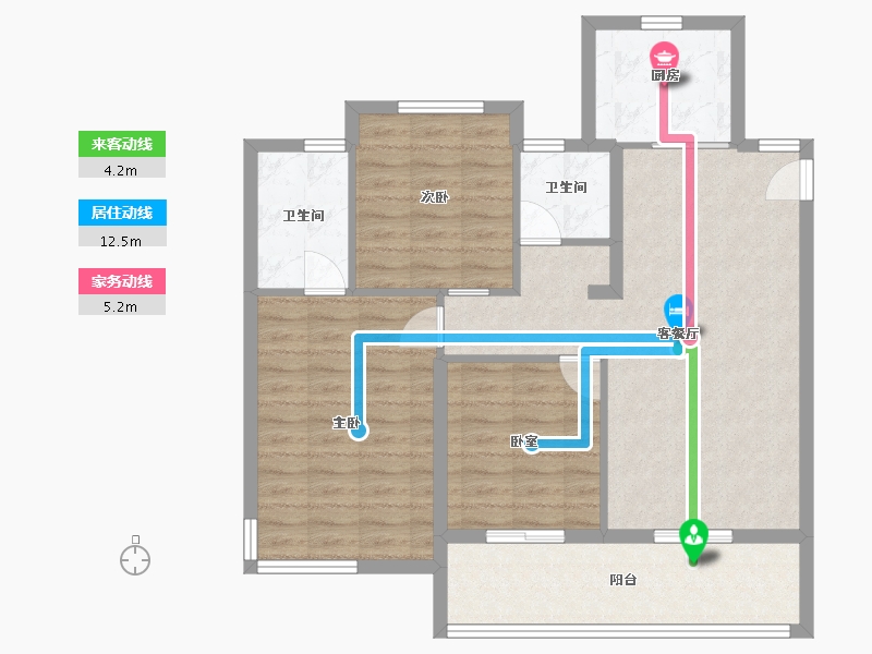 福建省-宁德市-中建平安里-90.00-户型库-动静线