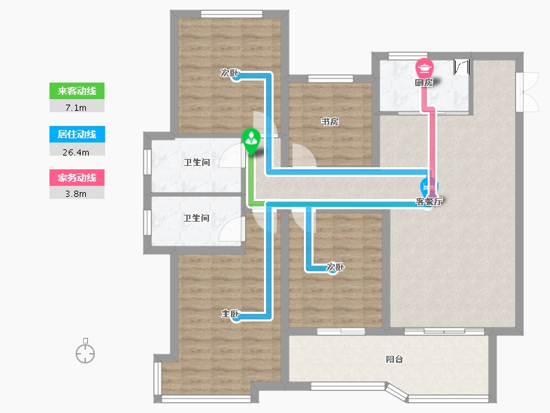 山东省-滨州市-荣盛墨香山南-108.23-户型库-动静线