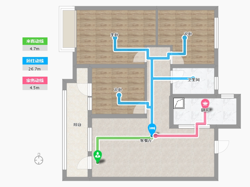 山东省-潍坊市-金大地·天泰城-85.00-户型库-动静线