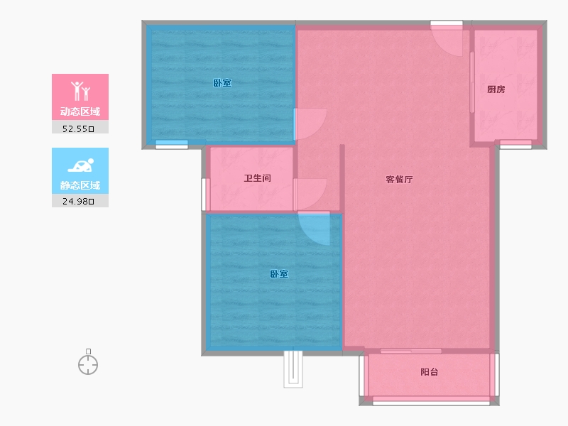 河北省-石家庄市-简筑家园-70.94-户型库-动静分区