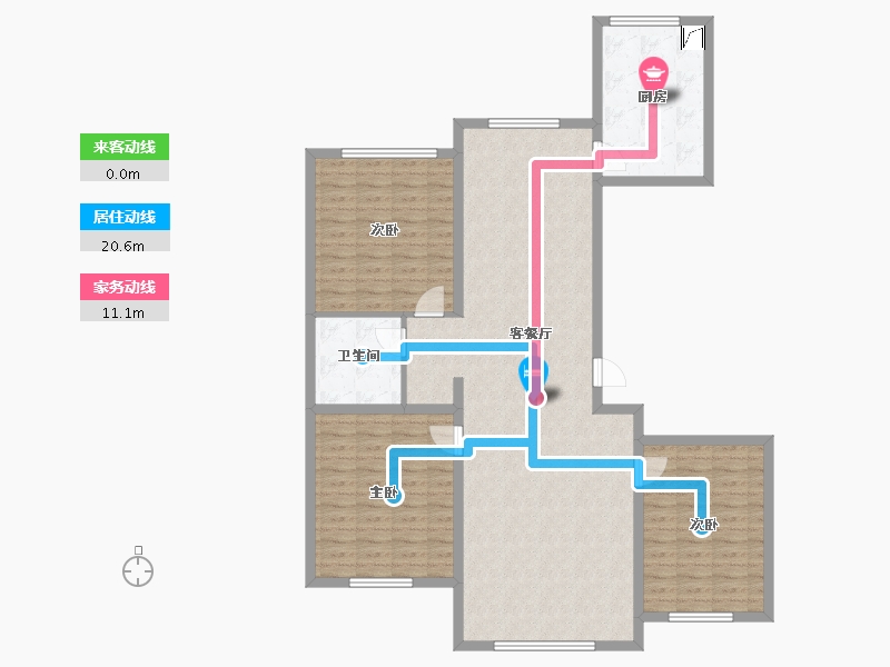 黑龙江省-绥化市-诚园二期-123.00-户型库-动静线