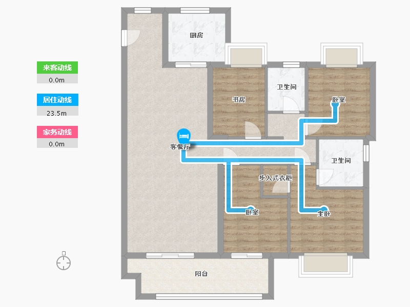 福建省-龙岩市-融创玖峯台-104.00-户型库-动静线