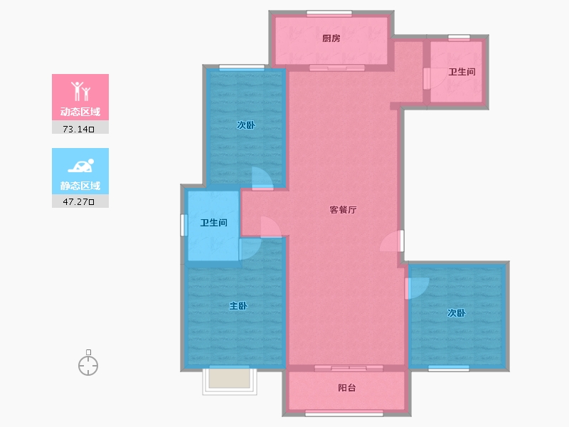 山东省-济宁市-金水畔佳苑-108.00-户型库-动静分区