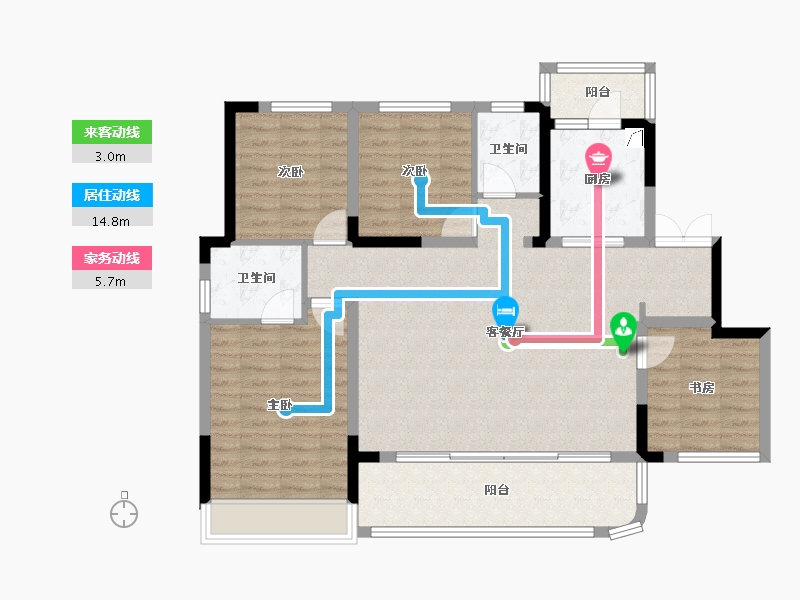 四川省-成都市-沁川林语-111.00-户型库-动静线