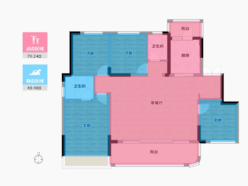 四川省-成都市-沁川林语-111.00-户型库-动静分区