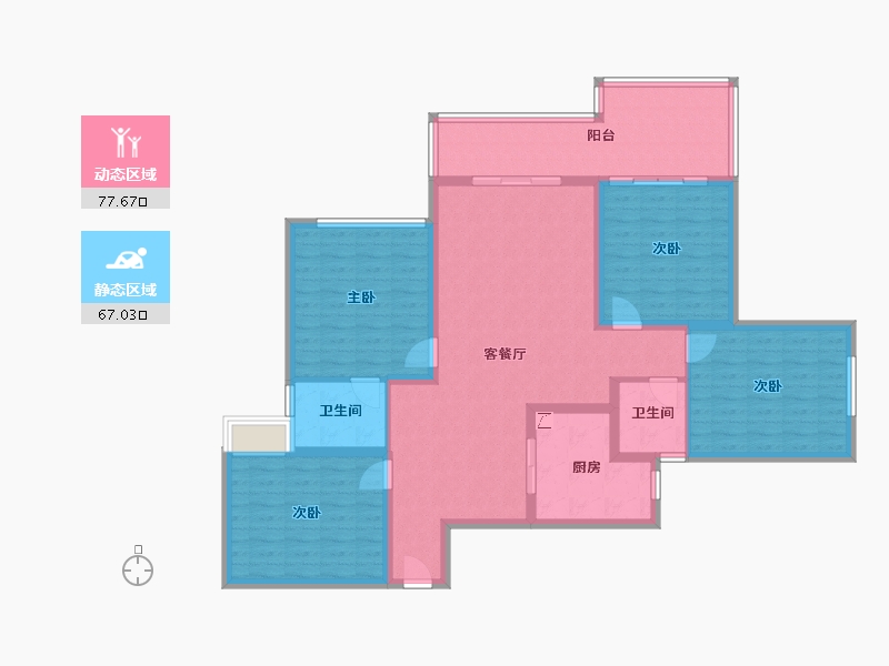 贵州省-黔东南苗族侗族自治州-侗族风情园-130.00-户型库-动静分区