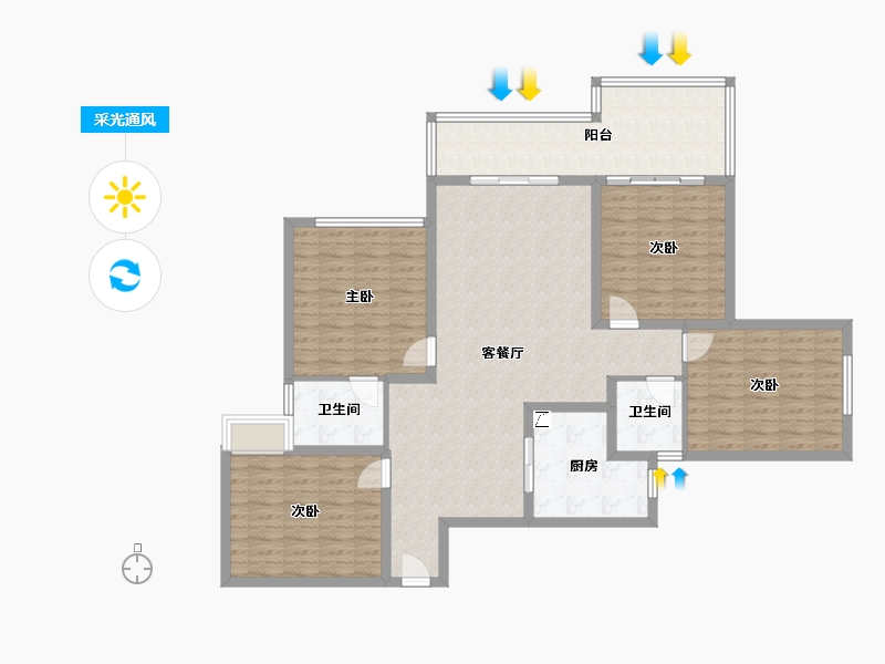 贵州省-黔东南苗族侗族自治州-侗族风情园-130.00-户型库-采光通风