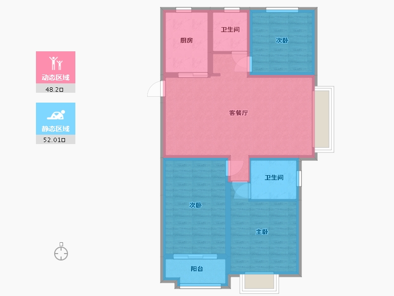 山东省-临沂市-润地新城-108.00-户型库-动静分区