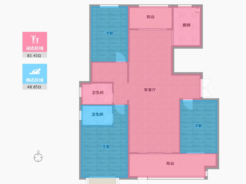 山东省-临沂市-水榭丽都-133.00-户型库-动静分区