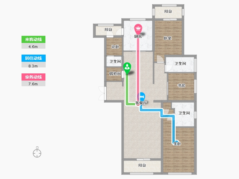 上海-上海市-百汇园三期180-144.00-户型库-动静线